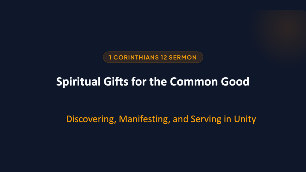 Spiritual Gifts For The Common Good Image